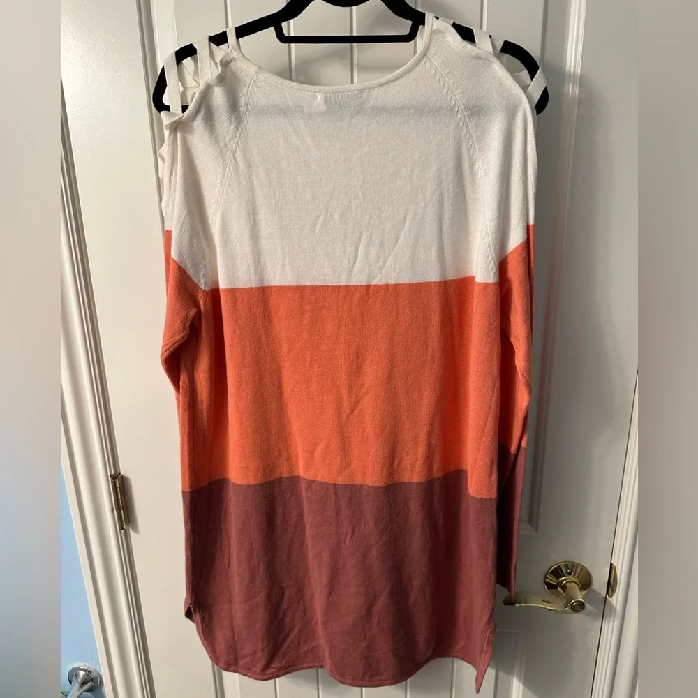 New York & Company Color Block Sweater XL